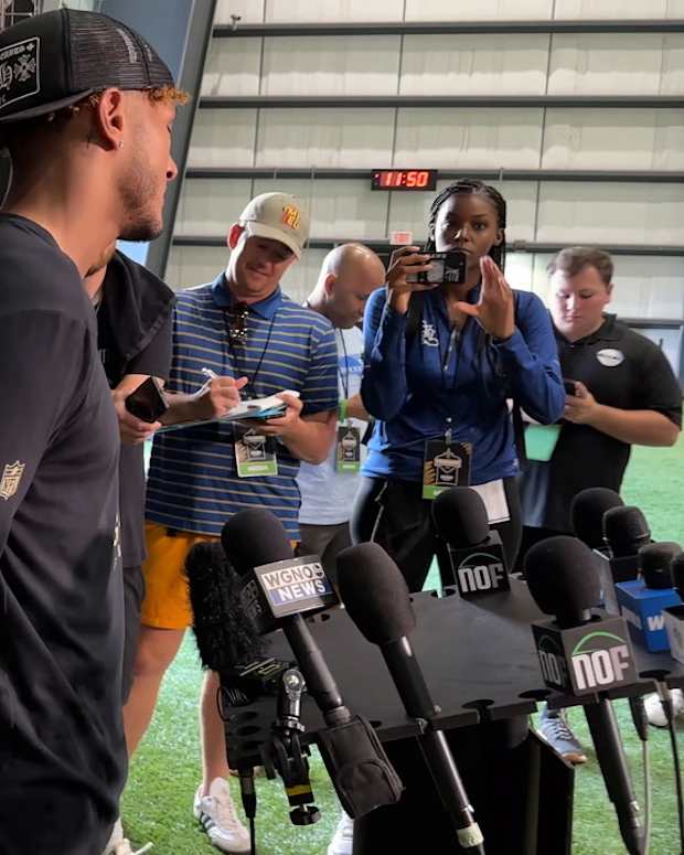 Alontae Taylor Interview - Saints Training Camp, Day 4